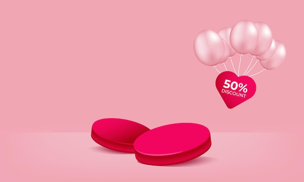 Speciale valentijn showcase 3D-vector