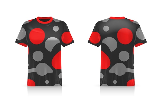 Specificatie Soccer Sport mockup Esports Gaming T Shirt Jersey sjabloon mock up uniforme Vector