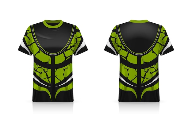 Specificatie voetbal sport-mockup, esports gaming t-shirt jersey-sjabloon. mock-up uniform. vector illustratie ontwerp