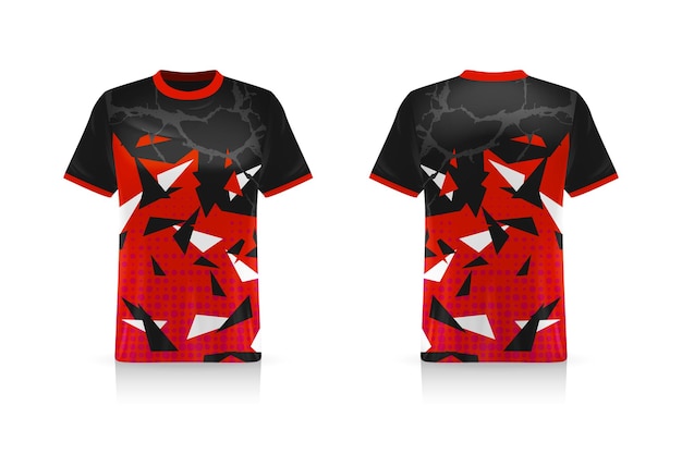 Specificatie voetbal sport-mockup, esports gaming t-shirt jersey-sjabloon. mock-up uniform. vector illustratie ontwerp