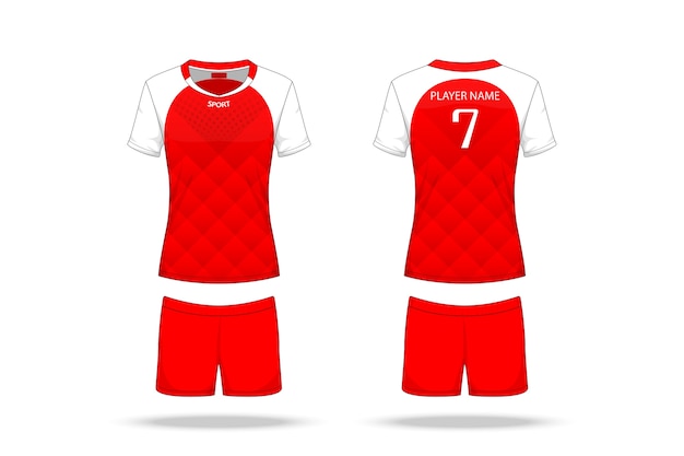 Specificatie volleybal Jersey geïsoleerd op een witte achtergrond