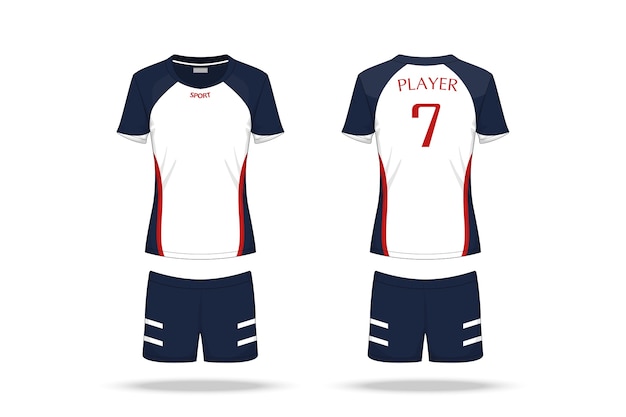 Specificatie volleybal jersey geïsoleerd op een witte achtergrond