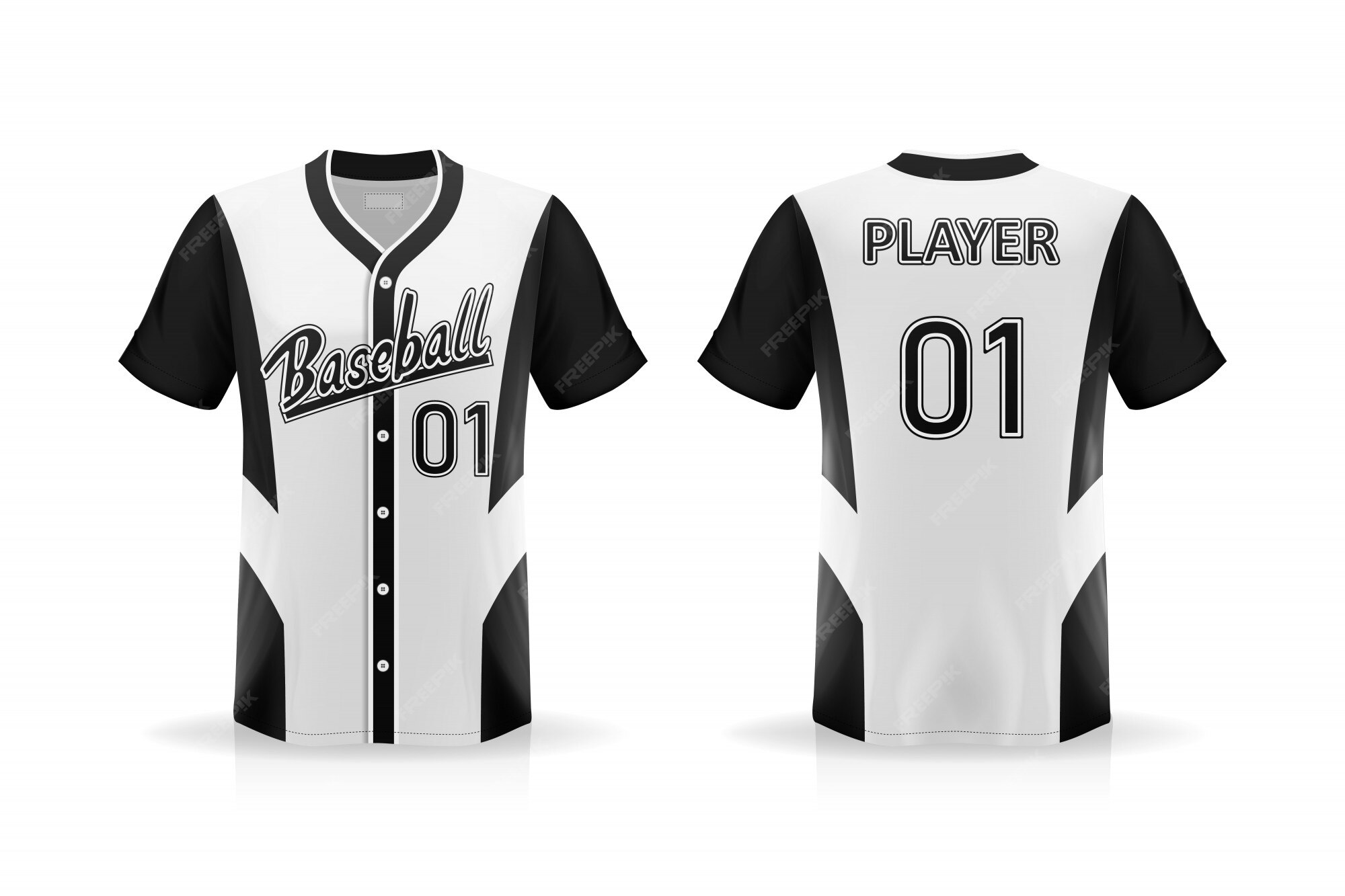 Premium Vector  Specification baseball t shirt isolated on white  background , blank space on the shirt for the and placing elements or text  on the shirt , blank for printing , illustration