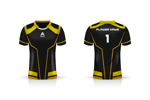 Specification Soccer Sport  , Esports Gaming T Shirt Jersey template. uniform . Illustration design