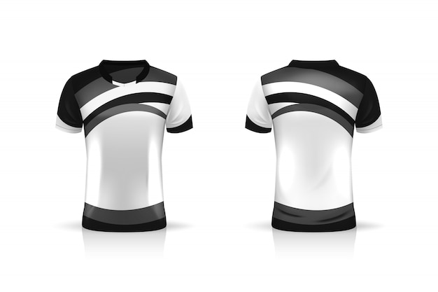 Vettore specifica modello sport jersey, esports gaming t shirt jersey. uniforme. disegno di illustrazione