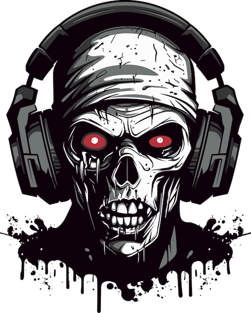 Vector spectral rhyme scheme zombie hip hop design zombie verse revolution hip hop vector