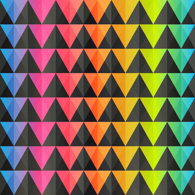 Spectrum triangle seamless pattern