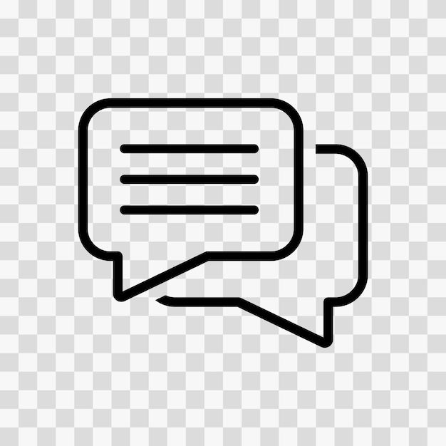 speech balloon chat talk vector icon