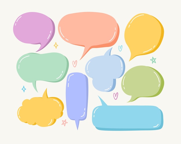 Vector speech balloon vector set