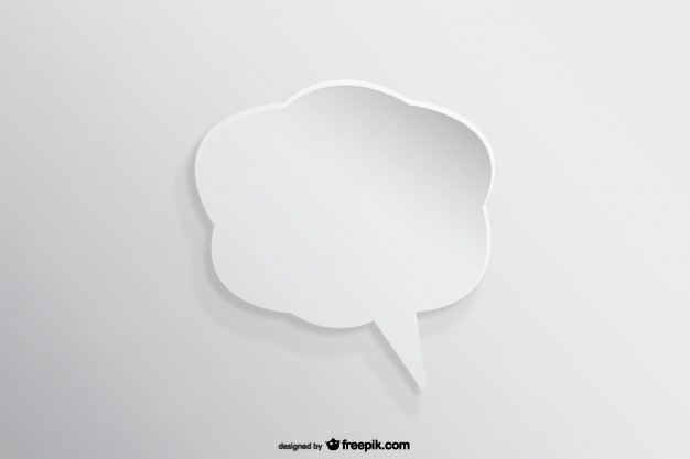 Vector speech bubble background paper cutout effect