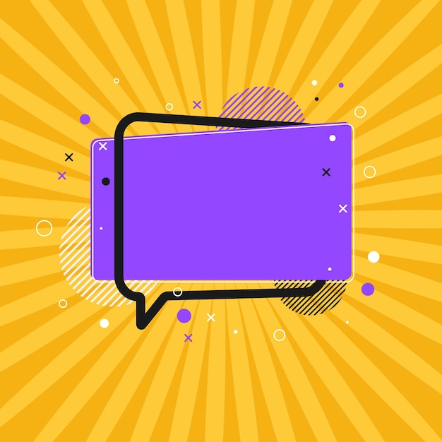 Vector speech bubble banner background.