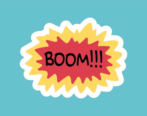 Vector speech bubble boom icon