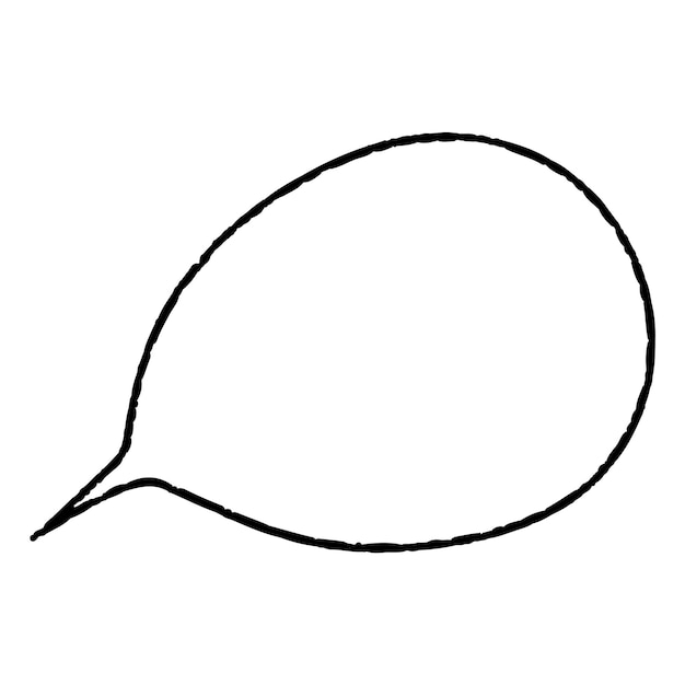 Речевой пузырьковый чат, нарисованный вручную, текст цитаты элемента сообщения Облако в стиле эскиза Doodle textued