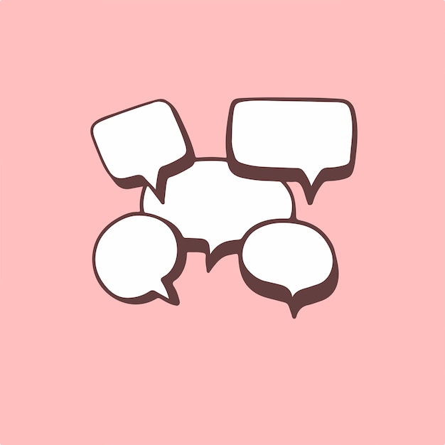 Speech bubble chatting symbol vector illustration