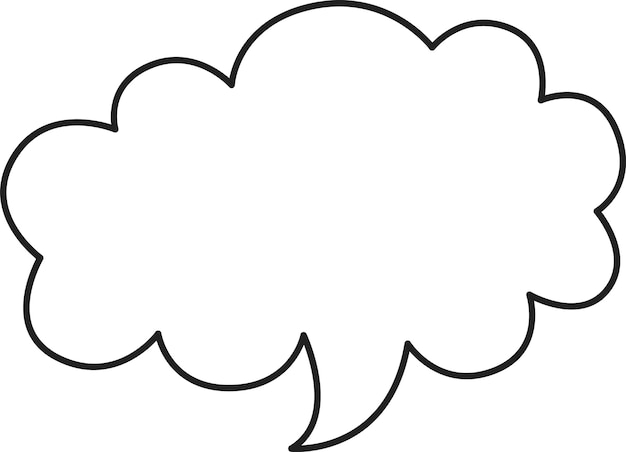 Speech bubble cloud doodle