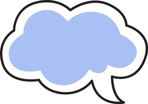 Speech bubble cloud doodle