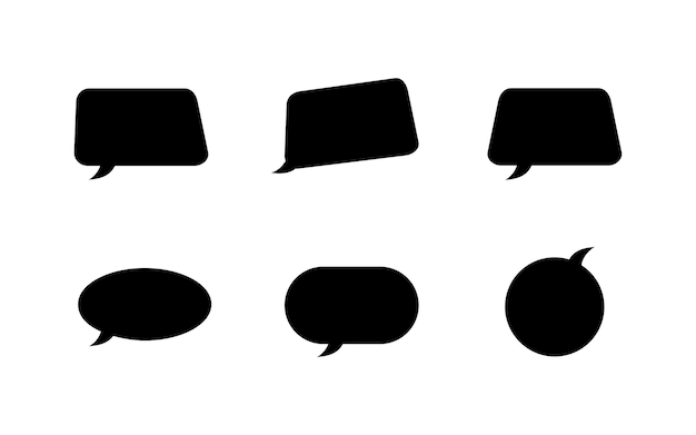 Speech bubble collectie set ontwerp