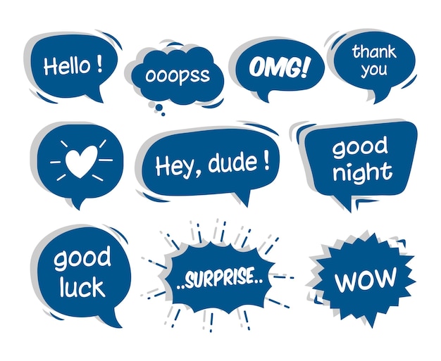 Speech bubble collectie tekst ballon vector illustratie
