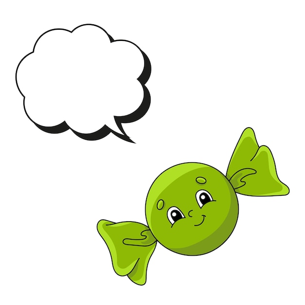 Speech bubble of different shape With a cute cartoon character Hand drawn Thinking balloons