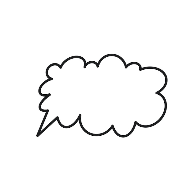 Speech bubble In the form of a cloud