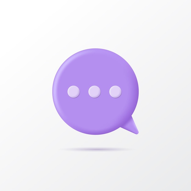 Speech bubble icon 3d vector illustration design element