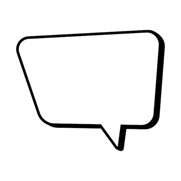 Speech bubble icon Flat design Isolated white background