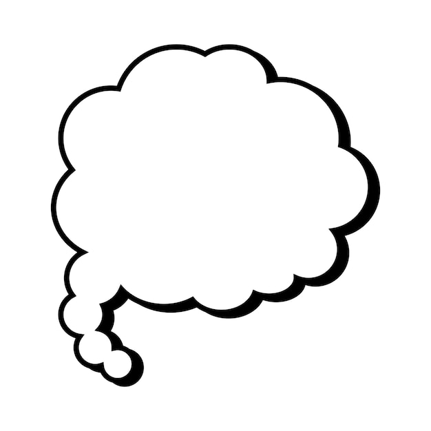 Speech bubble icon Flat design Isolated white background