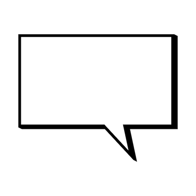 Speech bubble icon Flat design Isolated white background