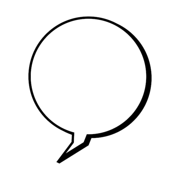 Speech bubble icon Flat design Isolated white background