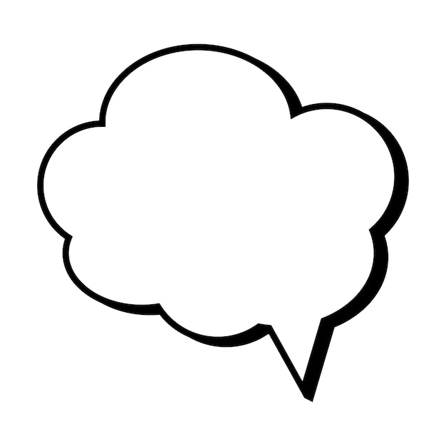 Speech bubble icon Flat design Isolated white background