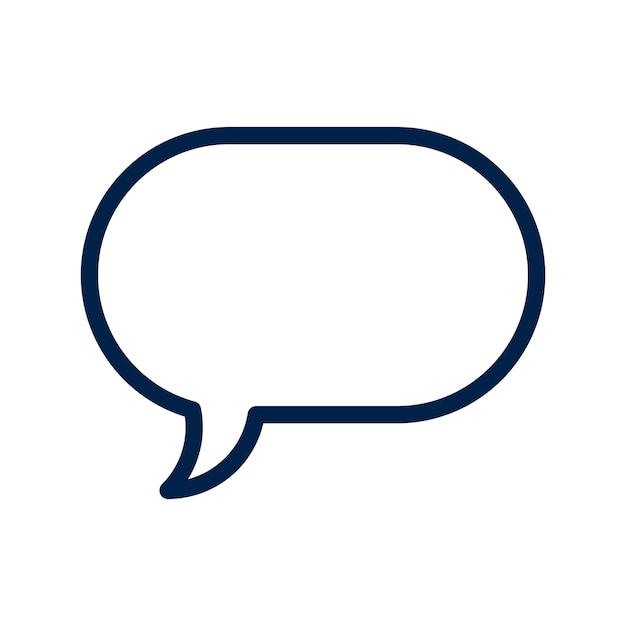 Speech bubble icon vector Simple bubble sign