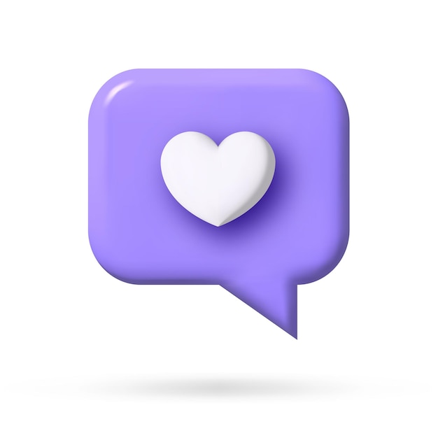 Speech bubble like 3d icon vector illustration communication dialog bubble