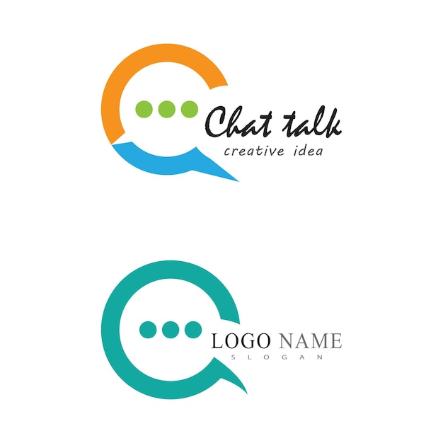 Speech bubble Logo template vector illustration