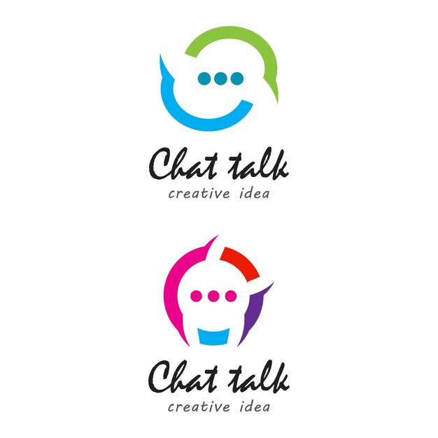 Vector speech bubble logo template vector illustration