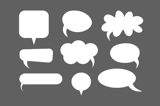 Speech bubble pack bubbles for dialogue set