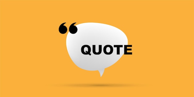 Speech bubble quote icon illustration