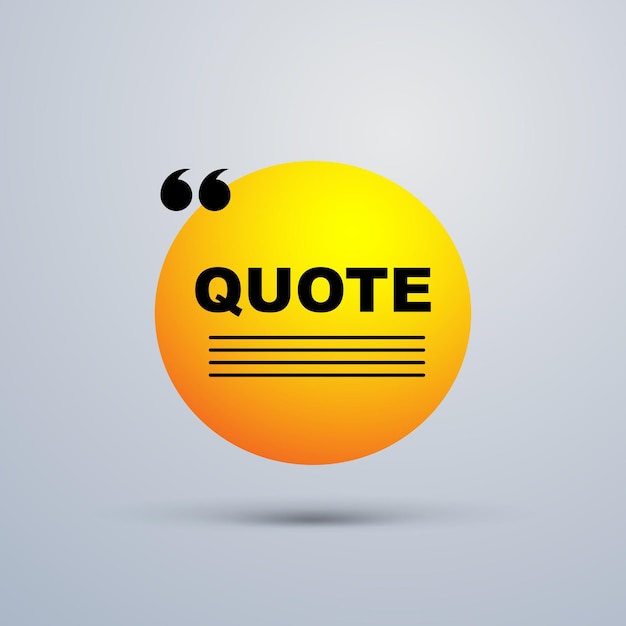 Speech bubble quote icon illustration