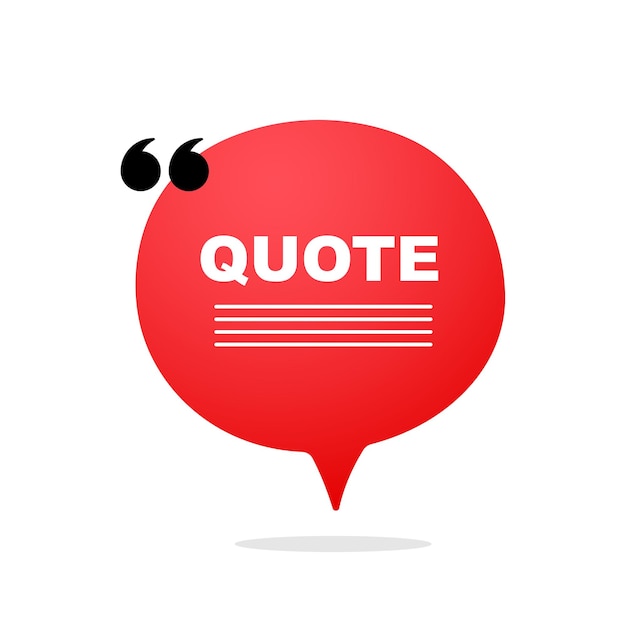 Speech bubble quote icon illustration