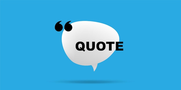 Speech bubble quote icon illustration