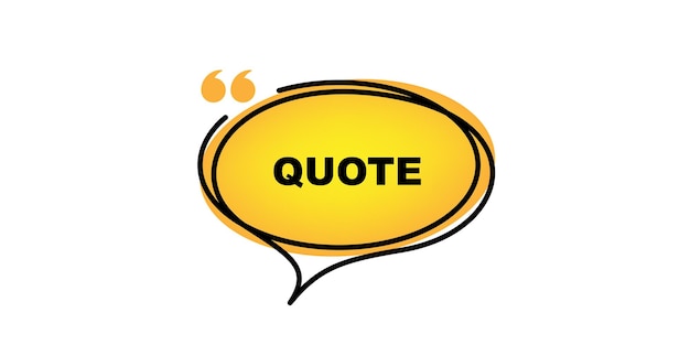 Speech bubble quote icon illustration