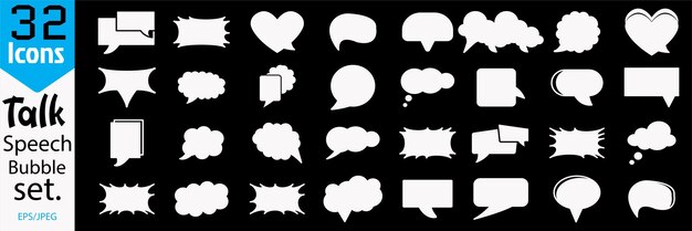 Speech Bubble set Comic speech bubbles Talk bubble Cloud speech bubbles collectie vectorontwerp