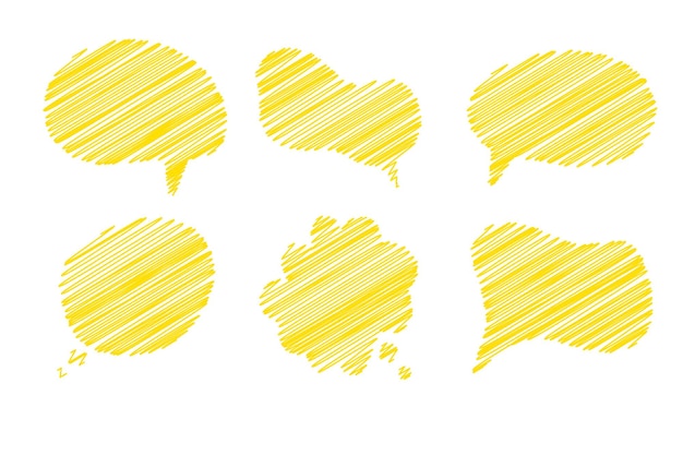 Speech bubble  set Scribble frames