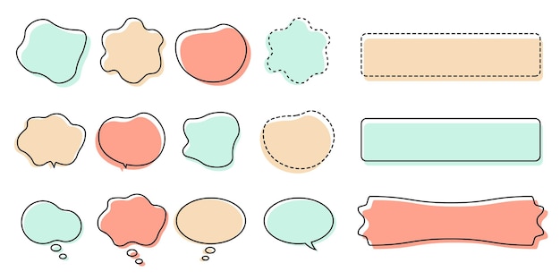 Speech Bubble set Set of comic speech bubbles Retro empty comic speech bubbles set on isolated background Vector EPS 10