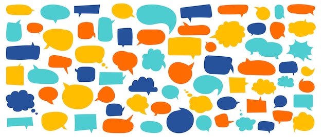 Speech Bubble set Talk bubble Cloud speech bubbles collection Vector Design