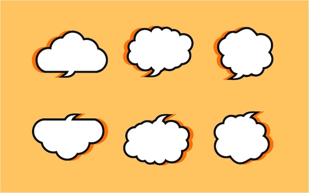 Speech bubble set van verschillende stijl sjablonen