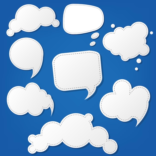 Vector speech bubble set