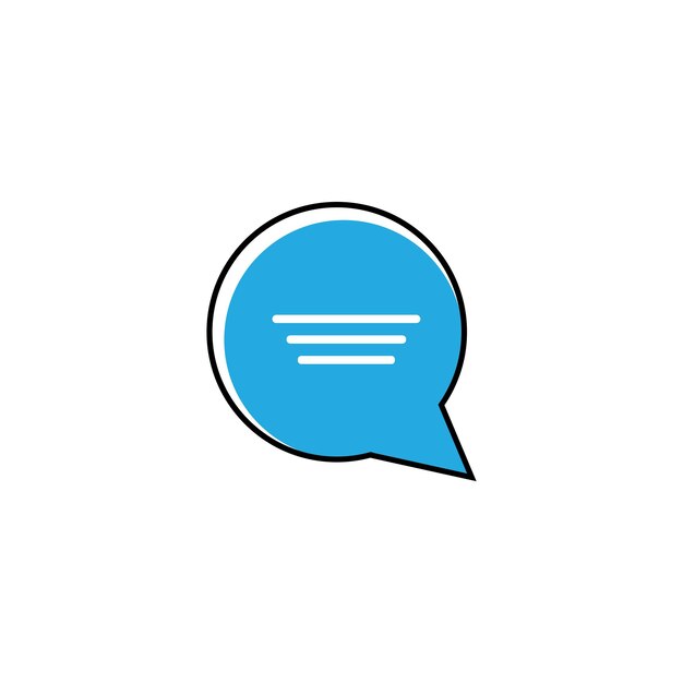 Speech bubble symbol vector icon logo