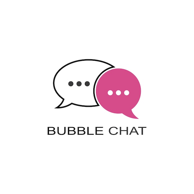 Speech bubble symbol vector icon logo