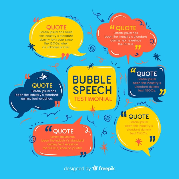 Speech bubble testimonial