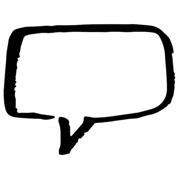 Speech bubble thin line sketch Communicatie chat lineaire illustratie van klantdialoog leeg t